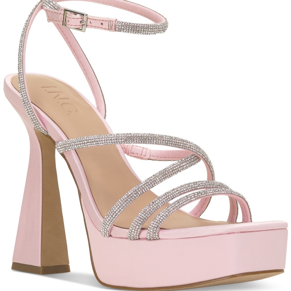 Macy’s Ritika Embellished Ankle-Strap Platform Dress Sandals
